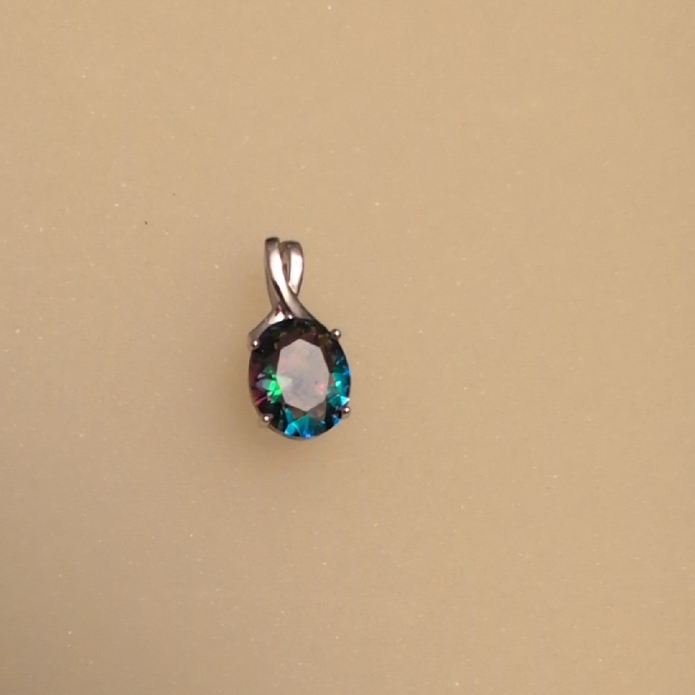 Elegant Mystic Topaz Pendant